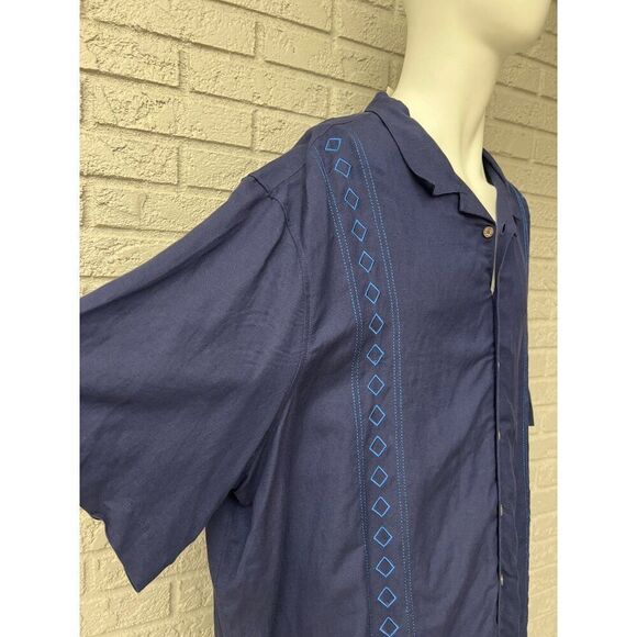 Oak Hill Men Tonal Big & Tall Short Sleeve Shirt Size 3XLT - Picture 6 of 8